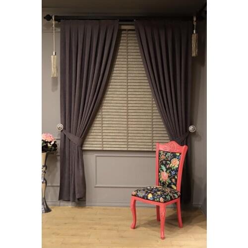 Brown Available Pleated Panama Wing Backdrop Curtain 80 cm x 265 cm