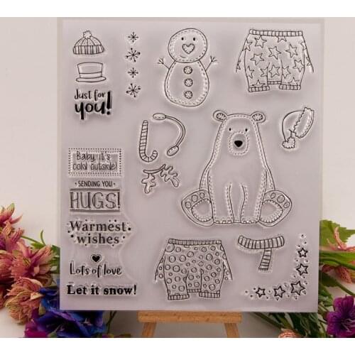 KSCRAFT Warmest Wishes Transparent Clear Silicone Stamps for DIY Scrapbooking/Card Making/Kids Fun Decoration Supplies