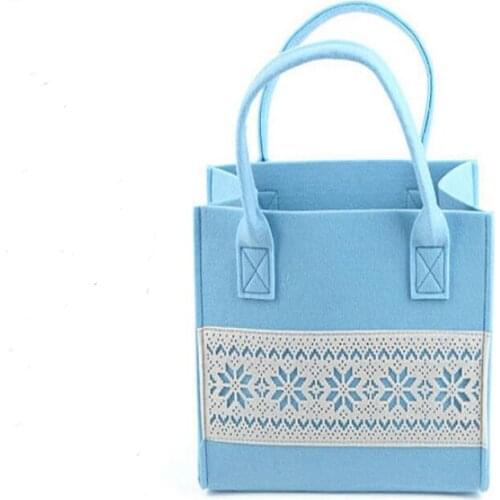 Multifunctional Felt Handbag Felt Cloth Shopping Bag Patchwork Storage Bags with Pattern LX7672