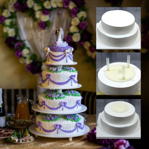 Multi-layer Cake Stand Suspended Gasket Support Frame Round Dessert Support Spacer Piling Bracket Baking Tools 4/6/8/10inch