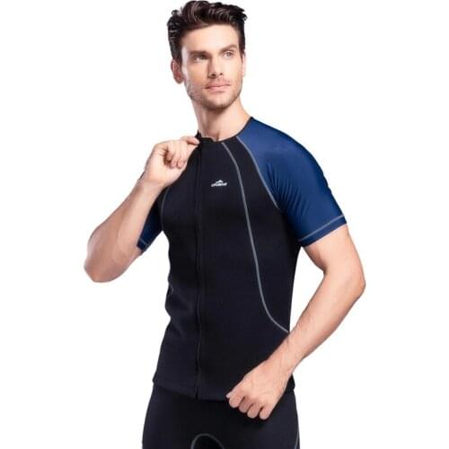 Wetsuit jackets men neoprene jacket for diving kitesurfing clothes suit front zip