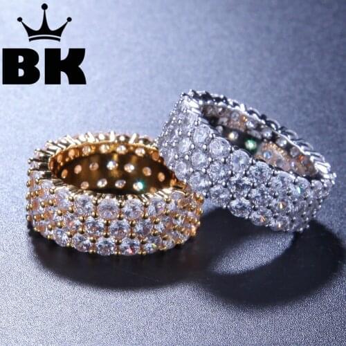 Full Eternity Wedding Band Rings For Women Gold Silver Color Multirow CZ Paved Simple Jewelry Engagement Gifts