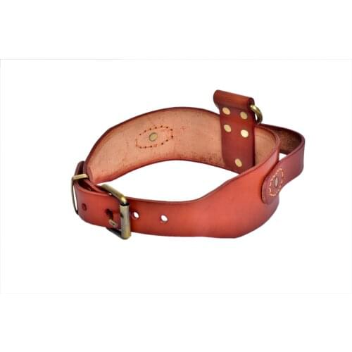 Dog Collars Greyhound Dog Collars Large and Medium-sized Dog Collars Yellow Butter Leather Pullable Pet Collar