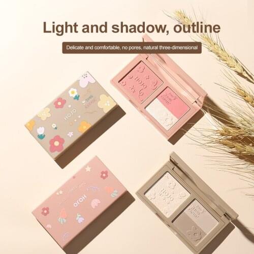3 Color Illuminator Highlighter Palette Makeup Glow Highlight Face Bronzer Shimmer Powder Contour Palette Cheek Blush Cosmetic