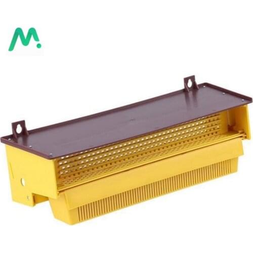 Plastic Pollen Collector Beehive Powder Remover Beekeeping Tool Bee Set Honeycomb Yellow with Removable Ventilated Pollen Tray