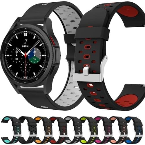 For Samsung Galaxy Watch 4 44mm 40mm Classic 42mm 46mm Strap Silicone Band Quick release Watchbands Bracelet 20mm Watch Band