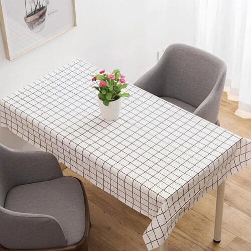 Table Cloth Rectangular Linen Tablecloth with Plaid Decorations for Parties Weddings and Events Household Items Decoration
