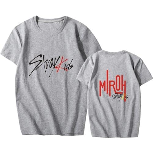 StrayKids Miroh Letter Print Tee Femme Korean Style Hip Hop Clothes Short Sleeve Summer Women T-shirts 2020 Stray Kids T Shirt