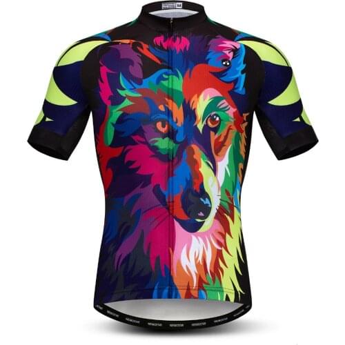 Weimostar Bike Team Racing Cycling Jersey Shirt Summer MTB Bicycle Cycling Clothing Bike Jersey Maillot Ciclismo Colorful Wolf