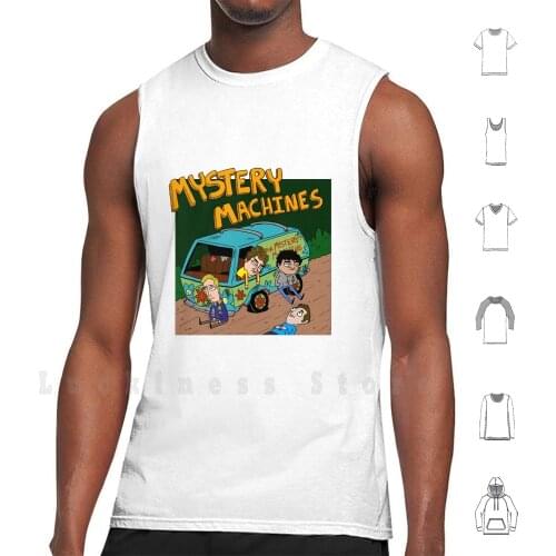 Mystery Machines Album Cover Tank Tops Vest Sleeveless Mystery Machines Punk Rock Gig Harbor Music Vlad Three Piece Band