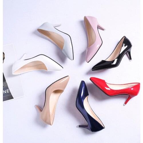 Women shoes High heel womens new work shoes light-colored pointed stiletto banquet shoes wedding shoes