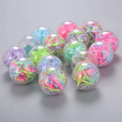 1pc Colorful Cat Ball Toy Plastic Shredded Paper Decor Funny Cat Training Toy Cat Interactive Toys Pet Supplies Random Color
