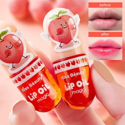 1Pcs Moisturizing Color Changing Liquid Lipsticks Hydrating Natural Lip Gloss Long Lasting Peach Nutrition Lip Oil Beauty Makeup