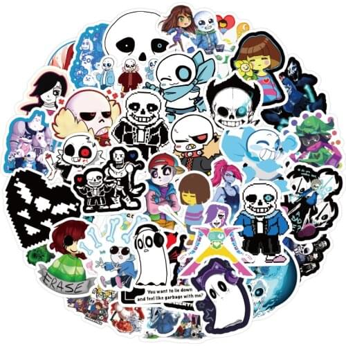 10/30/50pcs Undertale Game Anime Stickers Cartoon Graffiti Kids Toy Decals DIY Car Luggage Skateboard Phone Waterproof Sticker