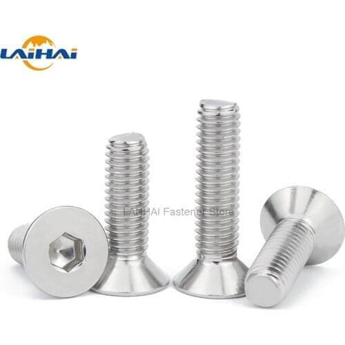 10pcs UNC 5/16-18 US Coarse Thread 304 A2-70 Stainless Steel Hex Hexagon Socket Flat Countersunk Head Screw Bolt