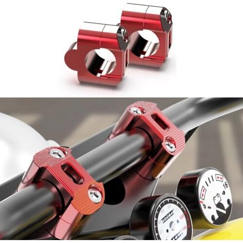 2PCS CNC 28mm Aluminium Alloy Off Road Motorcycle Bar Clamps Handlebar Risers Adapter for Universal 28mm Motorcycle