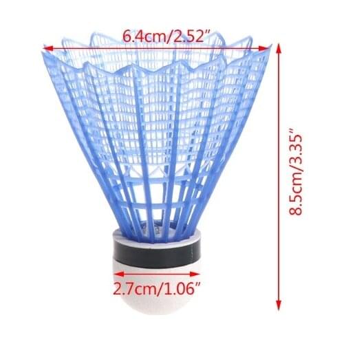 3pcs LED Glowing Light Up Plastic Badminton Shuttlecocks Colorful Lighting Balls X3UA