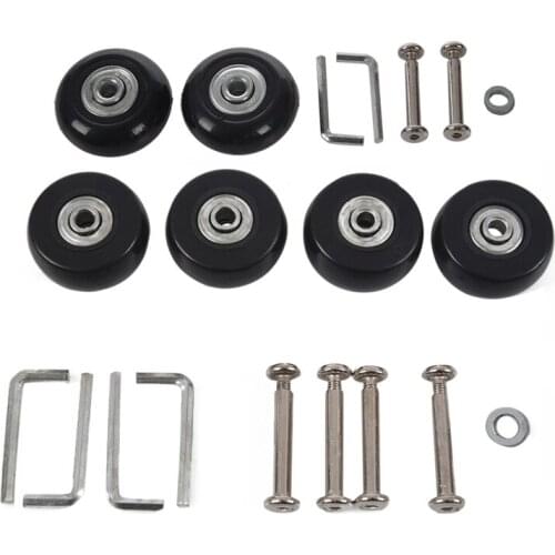 42 Pcs Luggage Suitcase Wheels Replacement Repair Kit, 14 Pcs 45X19mm & 28 Pcs 40X18mm