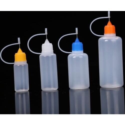 5Pcs/package Different Colors 10/20/30/60Ml Needle Tip Bottles Liquid Bottle Applicator Diy Quilling Tool