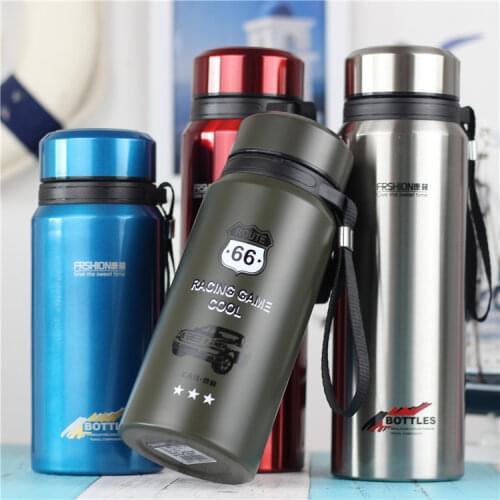 600/800ml Large Capacity Double Wall Thermos Bottle Stainless Steel Water Bottle Insulated Keep Cold and Hot Vacuum Flask Coffee