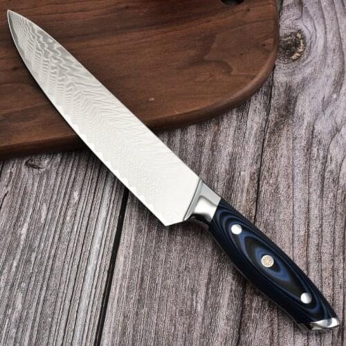 8 inch 67 Layers Damascus Steel Chef Knife Fishbone Blade Best Kitchen Knife Butcher Knife Cooking Sashimi Knife Chef Knife