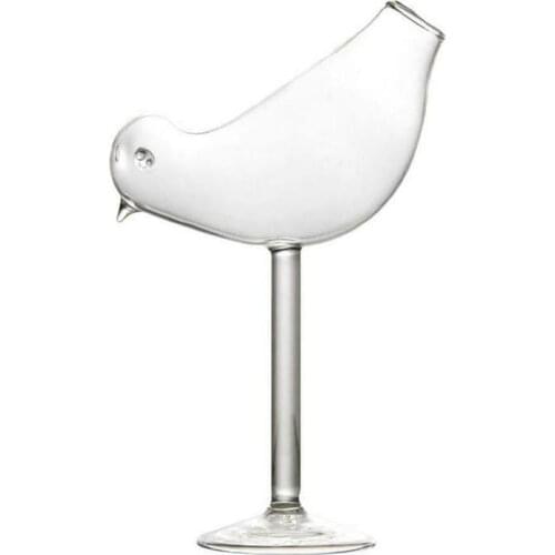 200ml Creative Bird-shaped Cocktail Glasses Transparent Lead-free High Shed Glass Wine Glass Goblet Whiskey Beer Drinking Cup