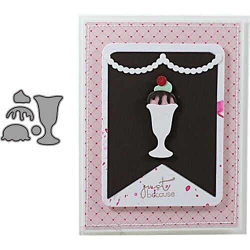CH ice cream sundae New Design Craft Metal Cutting Dies Scrapbooking Album DIY Paper Card Craft Embossing Die