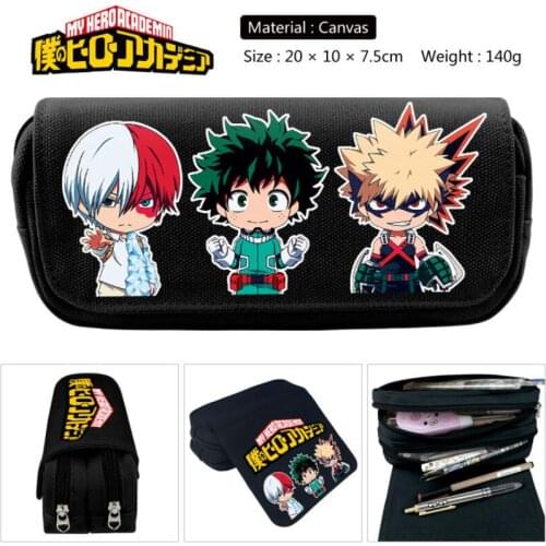 My Hero Academia Cosplay Pencil Case Cosmetic Bag Stationery Box Students School Boys Girls Cartoon Anime Pen Pencile Pouch Bag