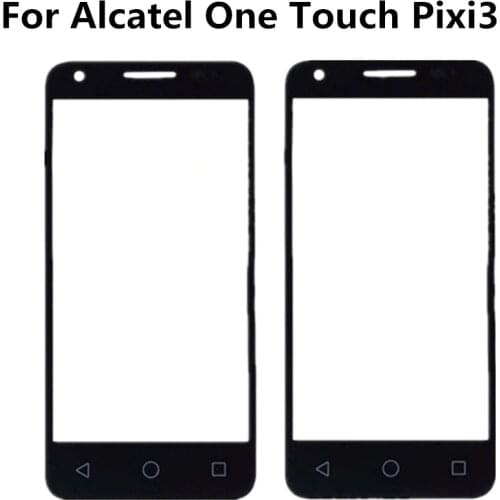 Black For Alcatel One Touch Pixi 3 4.5 4027D 4027X 4027 A5017 5017E VF795 Front Outer Glass Lens Repair Touch Screen Outer Glass