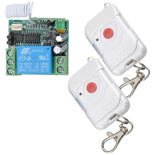 DC12V Remote Control Switch System Momentary Press ON Release OFF Door Access Learning Transmitter Momentary Toggle Adjusted