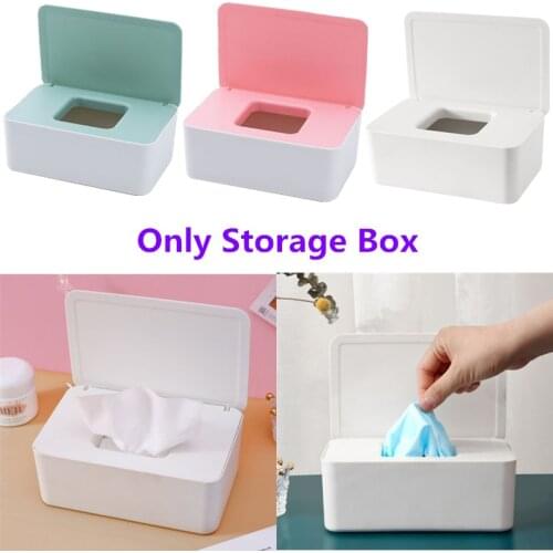 Baby Wipes Dispenser Tissue Napkin Case Holder Mouth Mask Storage Box Three-Layer Seal Design Non-Slip Plastic Container