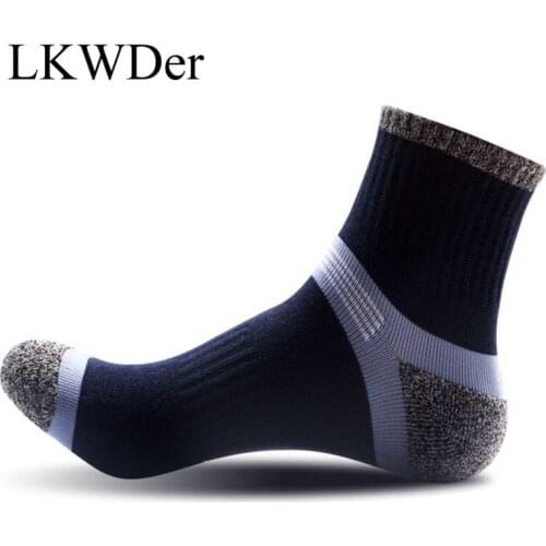 LKWDer 3 Pairs/lot Cotton Men Socks Compression Breathable Socks Boy Contrast Color Standard Meias Good Quality Sheer Work Socks