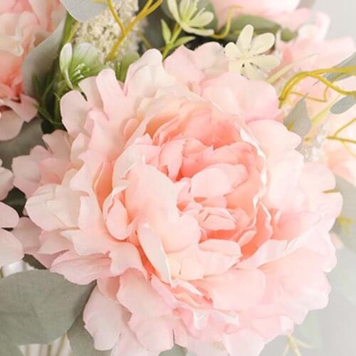 1Pc Artificial Peony Dried Flowers Bouquet DIY Garden Party Home Wedding Holiday Fleur Artificielle Flores Decoration Maison