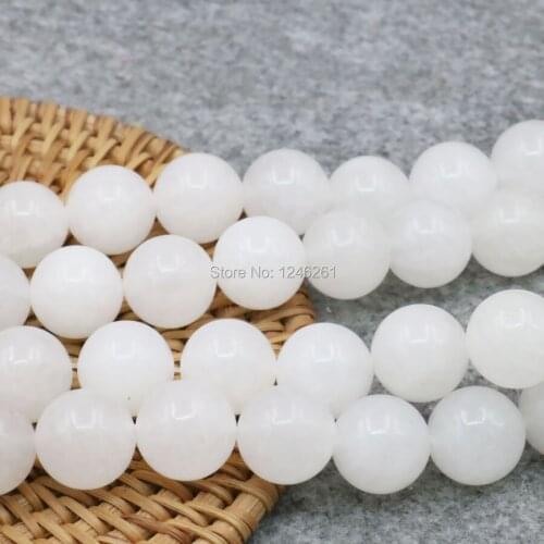 6 8 10 12 14mm Natural Crystal Crafts Loose Round Beads DIY Beads Ornaments Jewelry For Necklace Bracelet 15inch Lucky Stone Gem