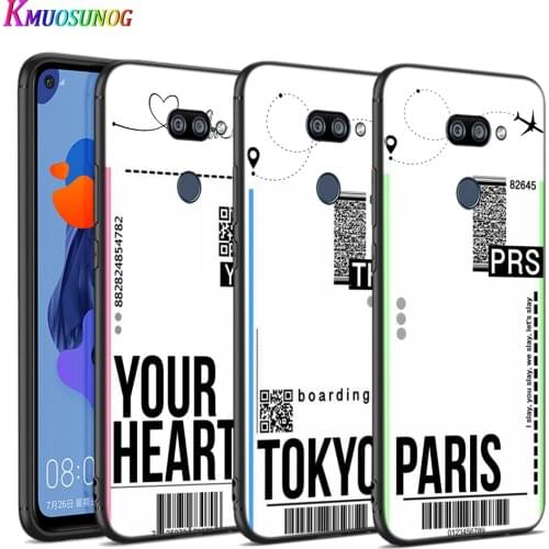 Fly Ticket Paris Tokyo For LG K22 K71 K61 K51S K41S K30 K20 2019 Q60 V60 V50S V50 V40 V35 V30 G8 G8S G8X ThinQ Phone Case