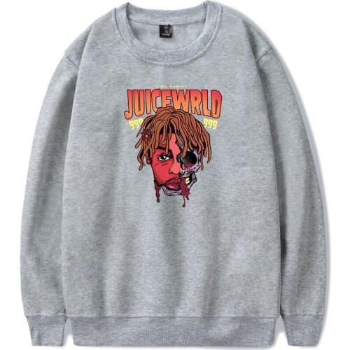 Trendy Popular Hot Rapper Juice Wrld Hip Hop Hoodie Same Paragraph Hoodies Men Fashion Long-sleeved Hoodies Sweatshirt Trend Cas