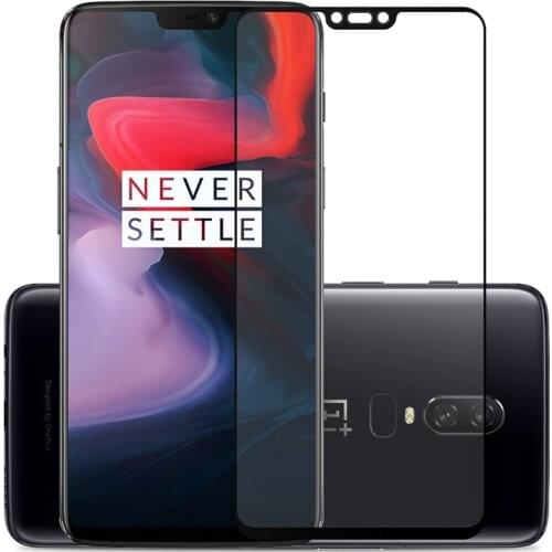 Oneplus 6 Glass one plus 6 Tempered Glass Film 1+6 Full Cover Screen Protector Glass OP6 2.5D HD Clear Film Glass 6.28