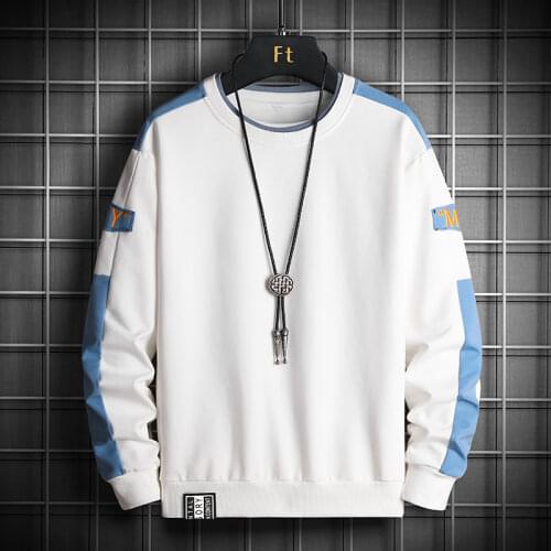 Autumn New Men Hoodies 2021 Fashion Mens Casual Harajuku Sweatshirt Hip Hop Letter Printed Male Loose Hoody Pullover Clothing