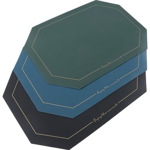 Simple Tableware Pad Placemat Table Mat Leather Heat Insulation Non-Slip Placemats Disc Coaster Placemat For Dining Table