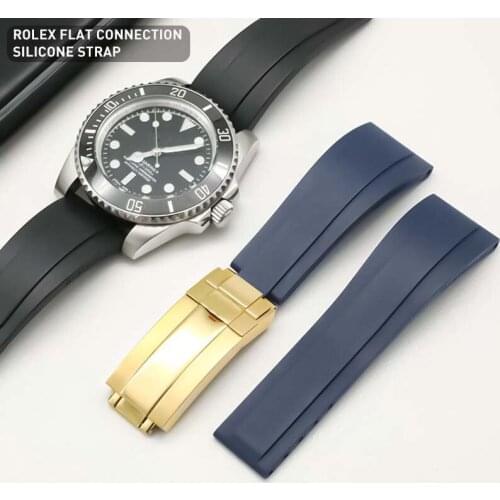 20mm Rubber Watchband For Rolex DAYTONA OYSTERFLEX Yacht-Master SUBMARINER GMT strap Nature Silicone Watch Band Bracelet Chain