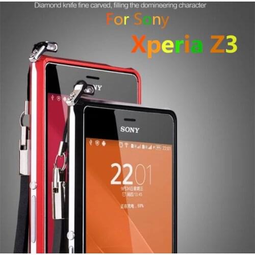 TX Z3 Luxury Deluxe Phone Bumper For Sony Xperia z3 D6603 D6633 Aluminum case Phone Borders For Sony Z3 Protective cover