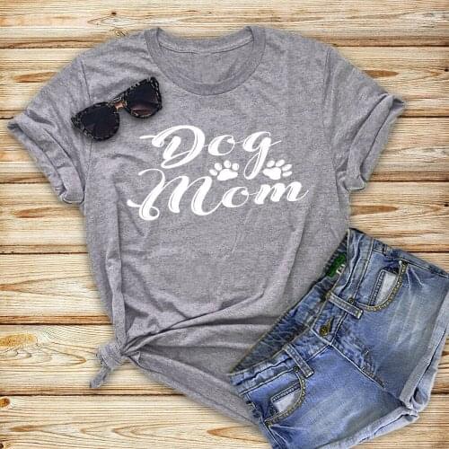 Dog Mom Shirt funny graphic paw dog lover women fashion cotton casual tumblr grunge aesthetic camisetas hot new arrival tee top