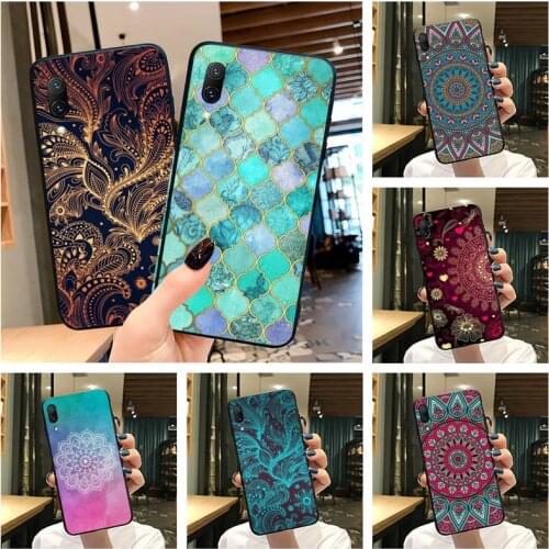 Sapphire Jade Stained Glass Mandalas Phone Case For Vivo Y91c Y17 Y51 Y67 Y55 Y7s Y81S Y19 V17 vivos5
