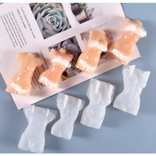 3D Candle Shape Body Women Model Body Candle Holders Mold DIY Crafts Fragrance Candles Making Silicone Mold For Resin Epoxy