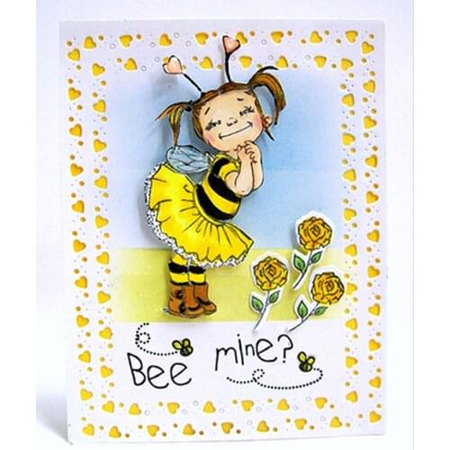 Fairy Love Bee Mine ? Transparent Clear Silicone Stamp/Seals For DIY Scrapbooking/Valentine Decorative Card Making Clear Stamp