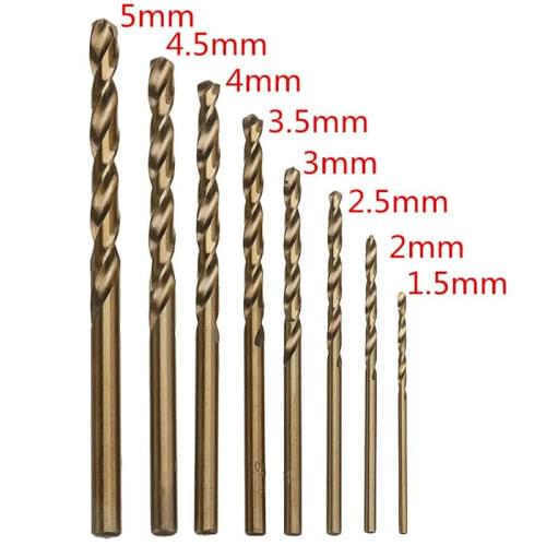 10Pcs M35 Cobalt Twist Drill Bit Power Tool Accessories For Metal Stainless Steel Drilling Hole 1.5/2/2.5/3/4/4.5/5mm