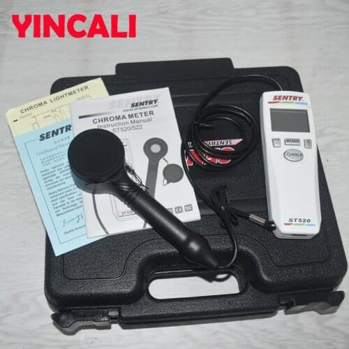 Precision Chroma Light Meter Tester SENTRY ST-520 Digital LUX Meter Temperature Brightness LED Lamps Color Tester ST520