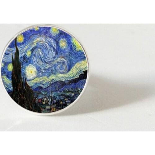 Van Gogh Almond Branch Bloom Art Van Gogh ring Jewelry Birthday Gift Christmas Gift Wedding