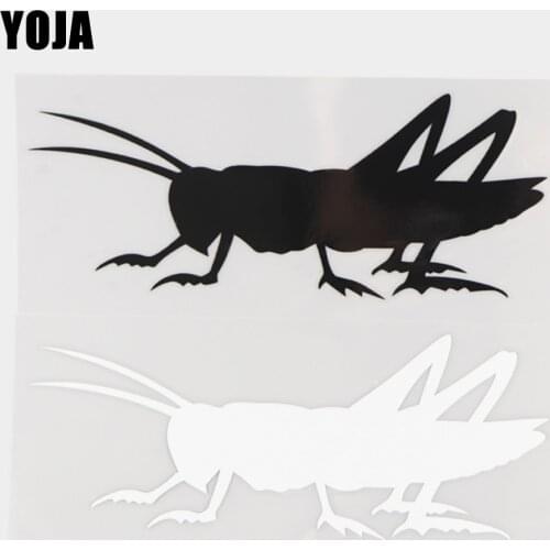 YOJA 15×6.8CM Cartoon Pattern Lovely Locust Animals Vinyl Decal Car Stickers Black/Silver 19C-0495