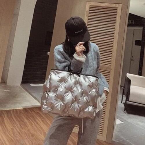 Large Capacity Space Pad Cotton Luxury Crossbody Bag Female Handbags New Brand Lady Pu Leather Women Shoulder Bags